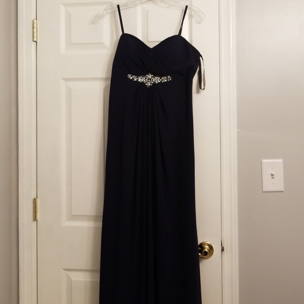 Dark blue bridesmaid dress
